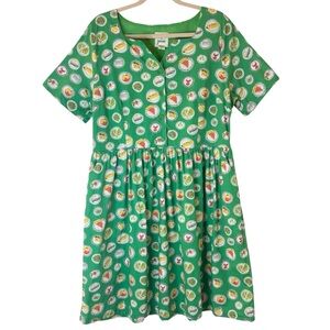 Horrockses Fashions X Joanie - Lilibet Joy Of Plates Print Shirt Dress - Size 14